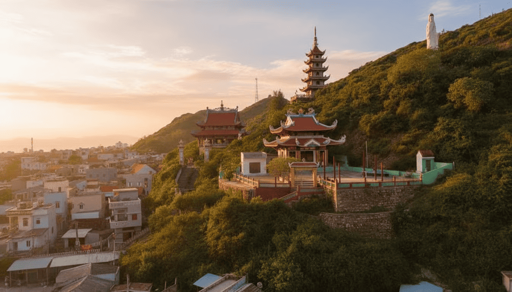 Chùa Phước Sa nhìn từ trên cao (Nguồn: Internet).